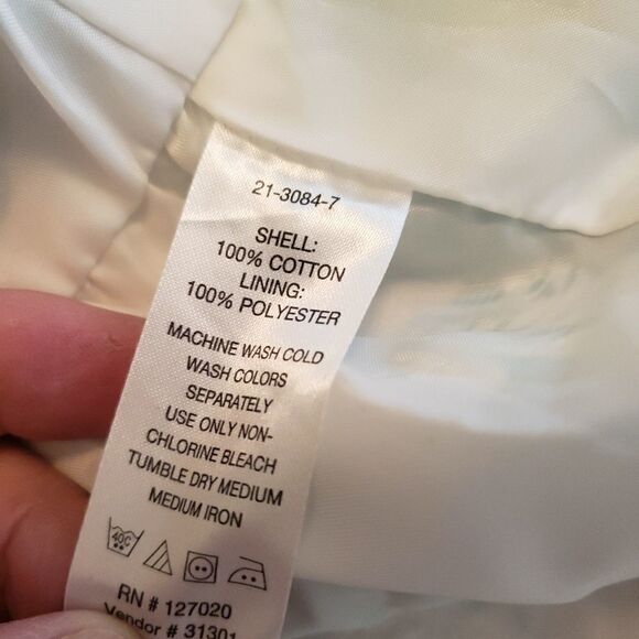 NWOT Gorgeous Chadwicks Seafoam Green Coat with Flower Pattern. Size 4 - Picture 6 of 7